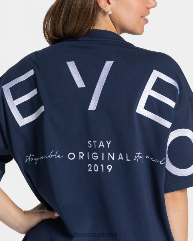 Clothing TEVEO Signature Oversized T-Shirt Dark blue Women 2HL08D463 - Image 4