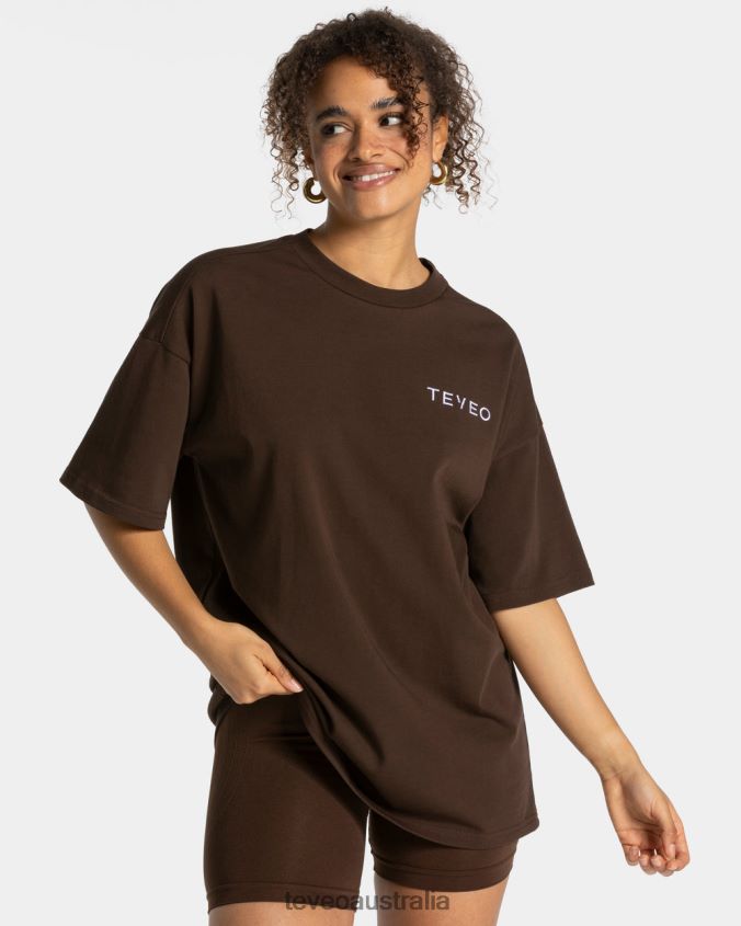 Clothing TEVEO Signature Oversized T-Shirt Dark brown Women 2HL08D466 - Image 2