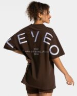 Clothing TEVEO Signature Oversized T-Shirt Dark brown Women 2HL08D466