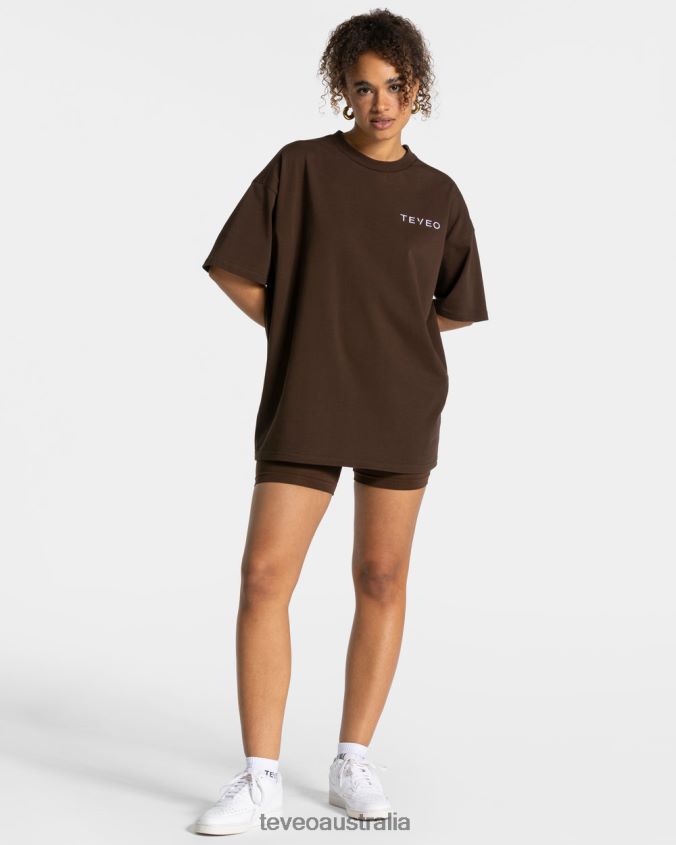 Clothing TEVEO Signature Oversized T-Shirt Dark brown Women 2HL08D466 - Image 3