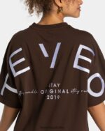 Clothing TEVEO Signature Oversized T-Shirt Dark brown Women 2HL08D466 - Image 4