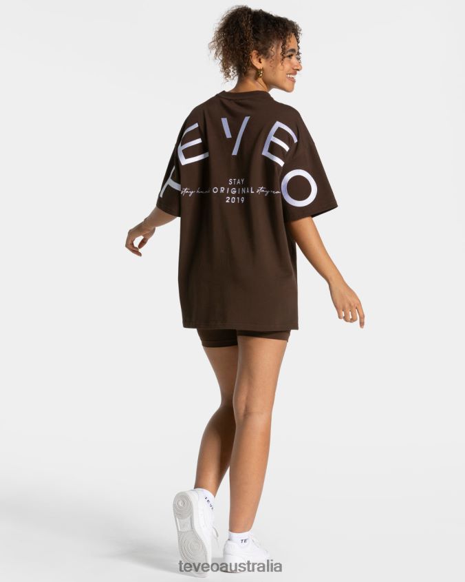 Clothing TEVEO Signature Oversized T-Shirt Dark brown Women 2HL08D466 - Image 5