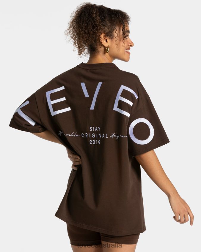 Clothing TEVEO Signature Oversized T-Shirt Dark brown Women 2HL08D466 - Image 1