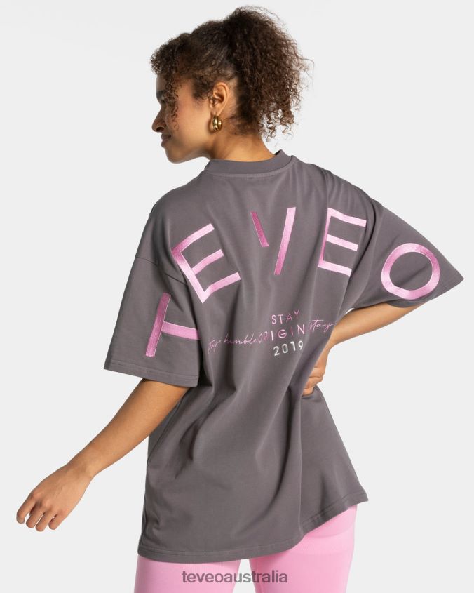 Clothing TEVEO Signature Oversized T-Shirt Graphite Women 2HL08D467 - Image 1