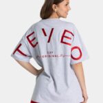Clothing TEVEO Signature Oversized T-Shirt Light gray Women 2HL08D464