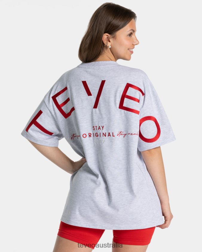 Clothing TEVEO Signature Oversized T-Shirt Light gray Women 2HL08D464 - Image 1