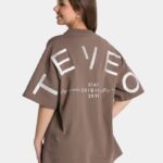 Clothing TEVEO Signature Oversized T-Shirt Mocha Women 2HL08D468