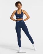 Clothing TEVEO Signature Scrunch Leggings Dark blue Women 2HL08D64 - Image 3