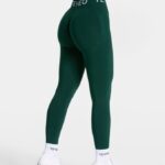 Clothing TEVEO Signature Scrunch Leggings Dark green Women 2HL08D63