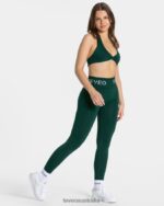 Clothing TEVEO Signature Scrunch Leggings Dark green Women 2HL08D63 - Image 3