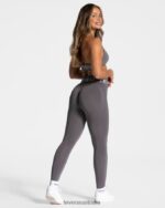 Clothing TEVEO Signature Scrunch Leggings Graphite Women 2HL08D62 - Image 5