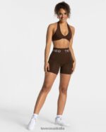 Clothing TEVEO Signature Scrunch Short Dark brown Women 2HL08D189 - Image 3