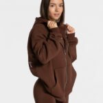 Clothing TEVEO Statement Oversized Jacket Coffee Women 2HL08D25