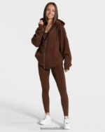 Clothing TEVEO Statement Oversized Jacket Coffee Women 2HL08D25 - Image 3