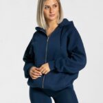 Clothing TEVEO Statement Oversized Jacket Dark blue Women 2HL08D21