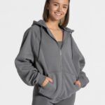 Clothing TEVEO Statement Oversized Jacket Graphite Women 2HL08D23
