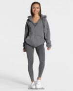 Clothing TEVEO Statement Oversized Jacket Graphite Women 2HL08D23 - Image 3