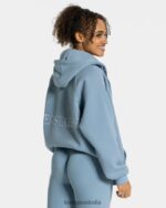 Clothing TEVEO Statement Oversized Jacket Steel blue Women 2HL08D32 - Image 2
