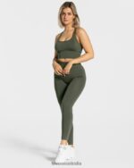 Clothing TEVEO Statement Scrunch Leggings Khaki Women 2HL08D113 - Image 3