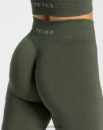 Clothing TEVEO Statement Scrunch Leggings Khaki Women 2HL08D113 - Image 4