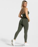 Clothing TEVEO Statement Scrunch Leggings Khaki Women 2HL08D113 - Image 5