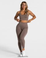 Clothing TEVEO Statement Scrunch Leggings Mocha Women 2HL08D114 - Image 3