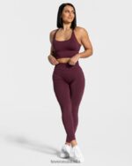 Clothing TEVEO Statement Scrunch Leggings Plum Women 2HL08D115 - Image 3