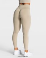 Clothing TEVEO Statement Scrunch Leggings Sand Women 2HL08D117 - Image 2