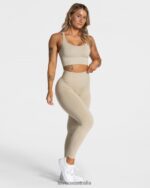 Clothing TEVEO Statement Scrunch Leggings Sand Women 2HL08D117 - Image 3