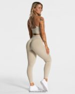Clothing TEVEO Statement Scrunch Leggings Sand Women 2HL08D117 - Image 5
