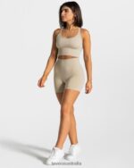 Clothing TEVEO Statement Scrunch Short Sand Women 2HL08D241 - Image 3