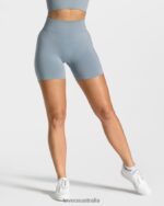 Clothing TEVEO Statement Scrunch Short Steel Blue Women 2HL08D243