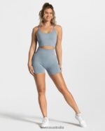 Clothing TEVEO Statement Scrunch Short Steel Blue Women 2HL08D243 - Image 3