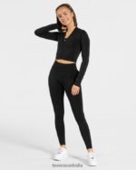 Clothing TEVEO Statement Zip Jacket Black Women 2HL08D176 - Image 3