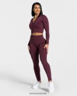 Clothing TEVEO Statement Zip Jacket Plum Women 2HL08D174 - Image 3