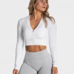 Clothing TEVEO Statement Zip Jacket White Women 2HL08D178