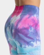 Clothing TEVEO Tie Dye Scrunch Leggings Cold Women 2HL08D59 - Image 4