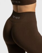 Clothing TEVEO Timeless Scrunch Leggings Dark brown Women 2HL08D86 - Image 4
