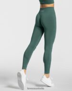 Clothing TEVEO Timeless Scrunch Leggings Dark green Women 2HL08D88 - Image 2