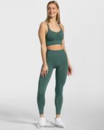 Clothing TEVEO Timeless Scrunch Leggings Dark green Women 2HL08D88 - Image 3