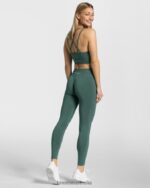 Clothing TEVEO Timeless Scrunch Leggings Dark green Women 2HL08D88 - Image 5