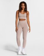 Clothing TEVEO Timeless Scrunch Leggings Dust Women 2HL08D89 - Image 3