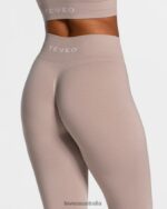 Clothing TEVEO Timeless Scrunch Leggings Dust Women 2HL08D89 - Image 4