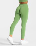 Clothing TEVEO Timeless Scrunch Leggings Olive Women 2HL08D92 - Image 2