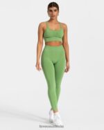 Clothing TEVEO Timeless Scrunch Leggings Olive Women 2HL08D92 - Image 3