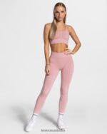 Clothing TEVEO Timeless Scrunch Leggings Pink Women 2HL08D94 - Image 3