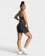Clothing TEVEO Timeless Scrunch Short Dark gray Women 2HL08D215 - Image 5
