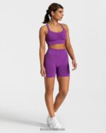 Clothing TEVEO Timeless Scrunch Short Purple Women 2HL08D227 - Image 3