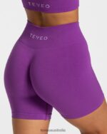Clothing TEVEO Timeless Scrunch Short Purple Women 2HL08D227 - Image 4