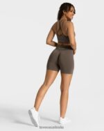 Clothing TEVEO Timeless Scrunch Short Taupe Women 2HL08D226 - Image 3